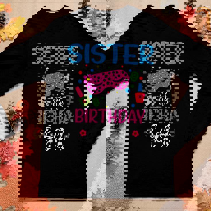 Sister Of The Birthday Girl Spa Party Nail Polish Makeup Women Long Sleeve T-shirt Unique Gifts