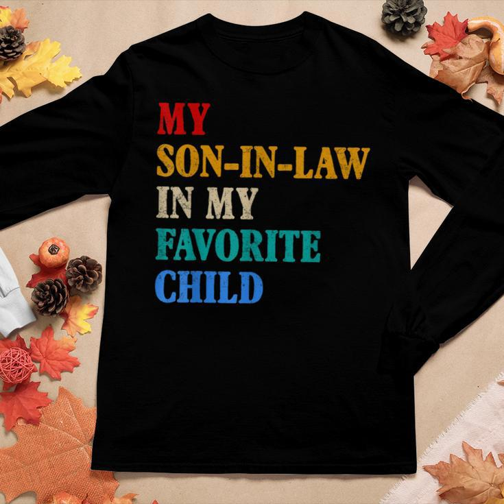 My Son In Law Is My Favorite Child Mothers Fathers Day Women Long Sleeve T-shirt Unique Gifts