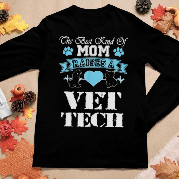 The Best Kind Of Mom Raises A Vet Tech Women Graphic Long Sleeve T-shirt Funny Gifts