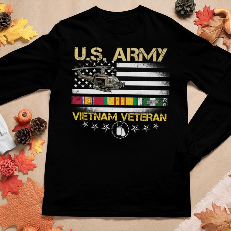 Us Army Vietnam Veteran Usa Flag Vietnam Vet Flag Men Women V2 Women Graphic Long Sleeve T-shirt Funny Gifts