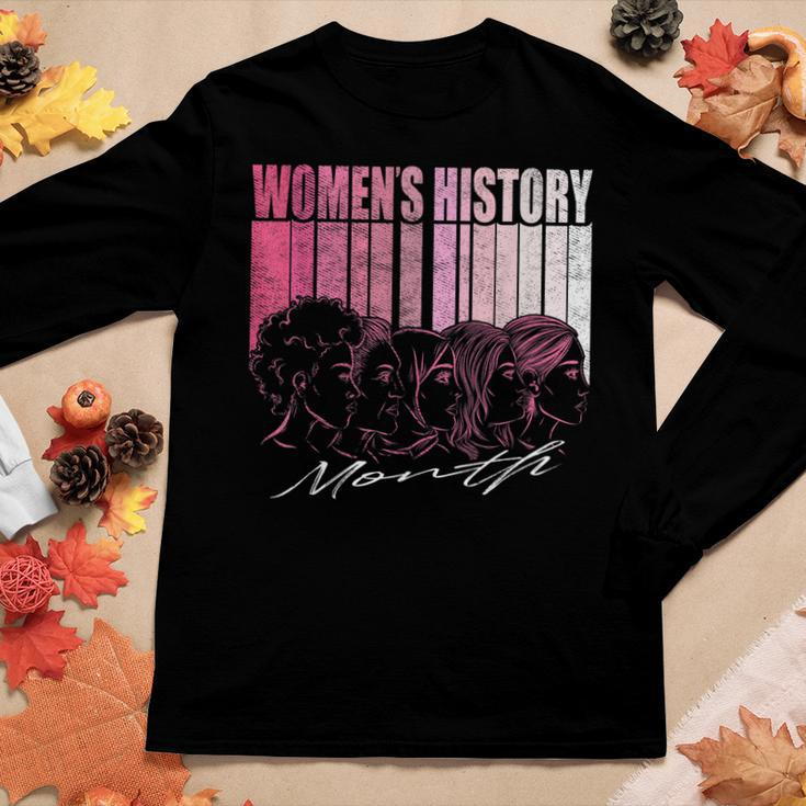 Womens History Month For Feminist Womens Rights March Month Women Graphic Long Sleeve T-shirt Funny Gifts