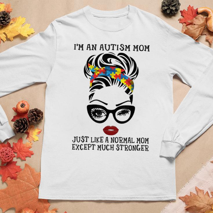 Im Autism Mom Just Like A Normal Mom Except Much Stronger Women Long Sleeve T-shirt Unique Gifts