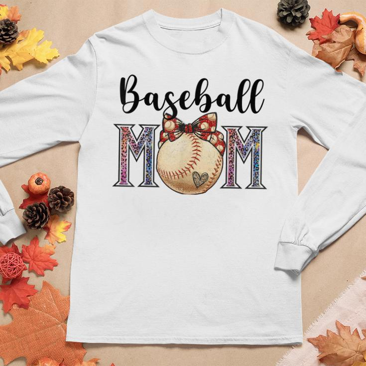 Baseball Mom Messy Bun Baseball 2023 Women Long Sleeve T-shirt Unique Gifts