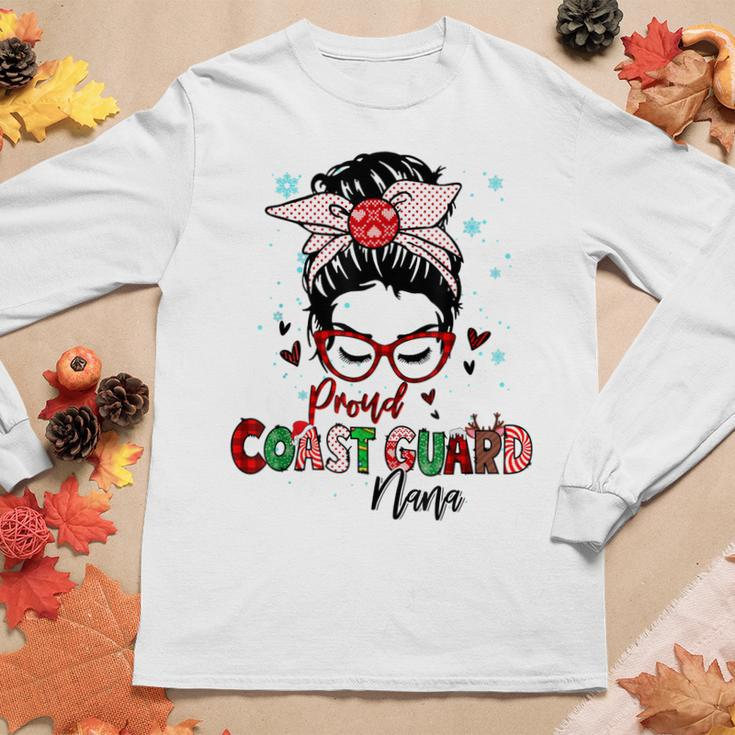 Christmas Proud Coast Guard Nana Xmas Gift For Coast Guard Women Graphic Long Sleeve T-shirt Funny Gifts