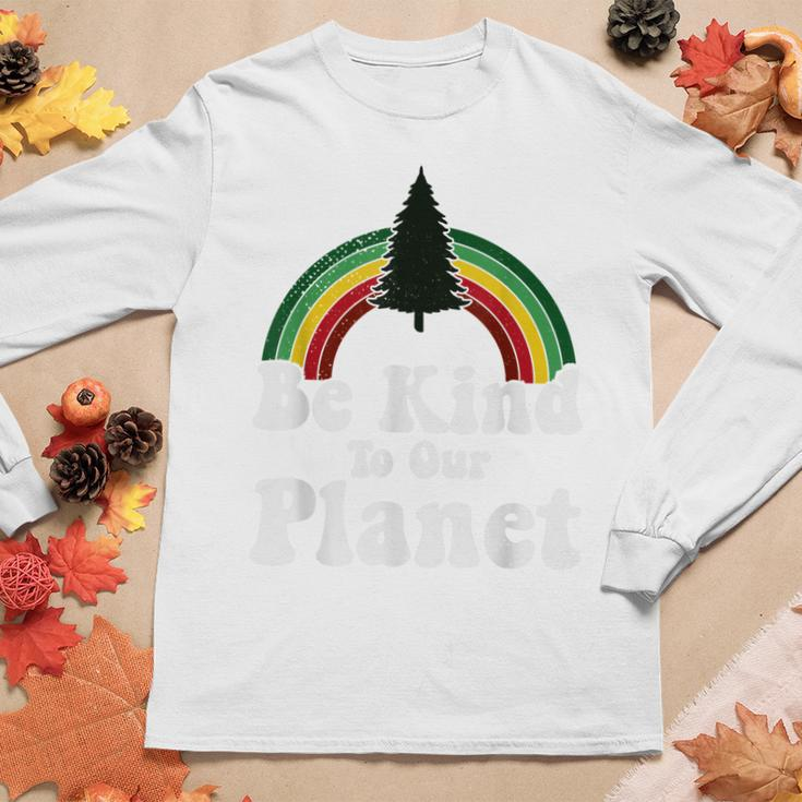 Earth Day Be Kind To Our Planet Retro Vintage Cute Earth Day Women Long Sleeve T-shirt Unique Gifts