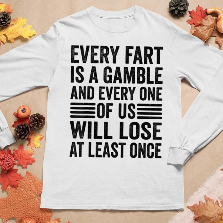 Funny Fart Gifts For Dad Mom N Boys Girls Kids - Farting Women Graphic Long Sleeve T-shirt Funny Gifts