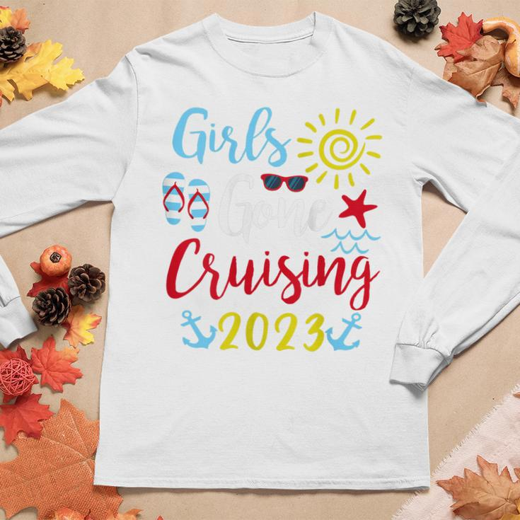 Womens Girls Gone Cruising 2023 Cruise Squad Vacation Girl Trip Women Long Sleeve T-shirt Unique Gifts