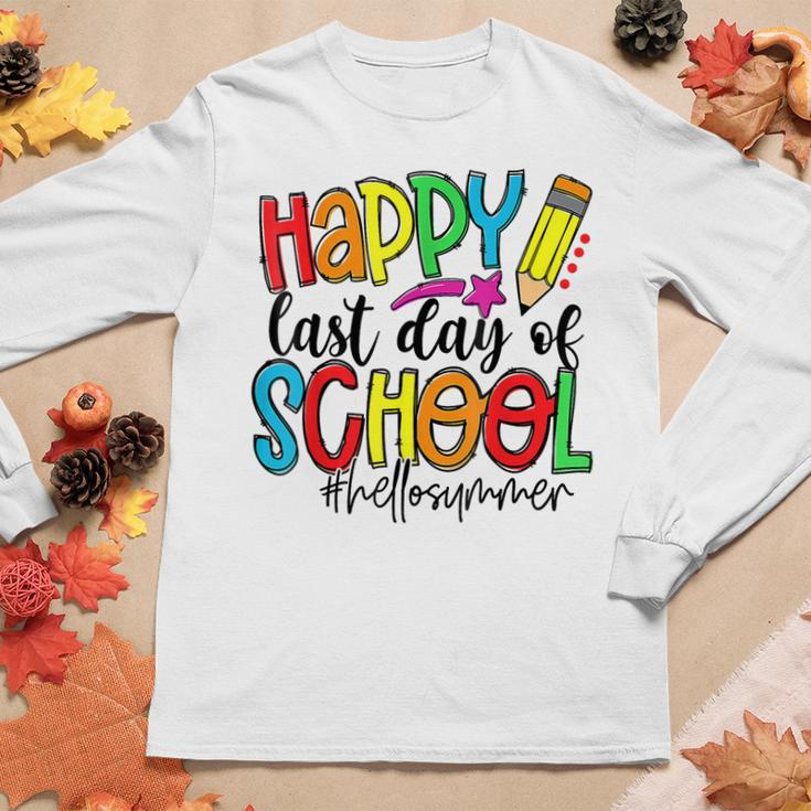 Happy Last Day Of School Teacher Student Graduation Women Long Sleeve T-shirt Unique Gifts