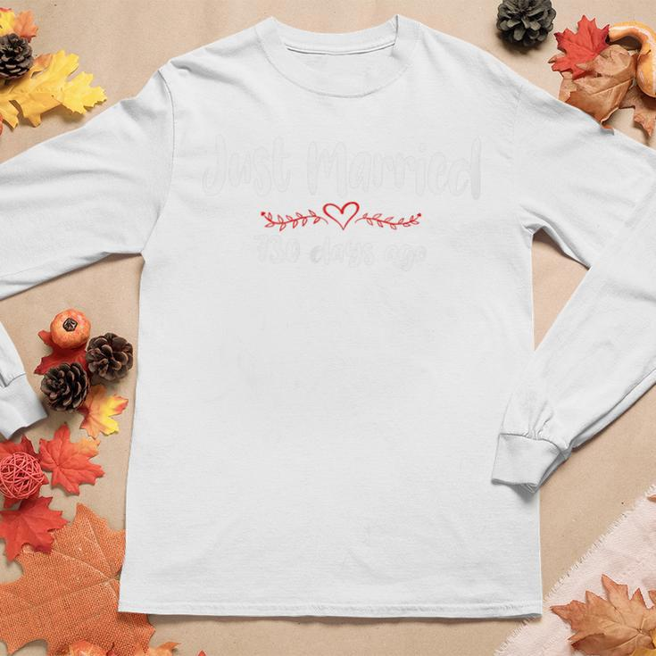 Womens Just Married 730 Days Ago - 2Nd Wedding Anniversary Women Long Sleeve T-shirt Unique Gifts