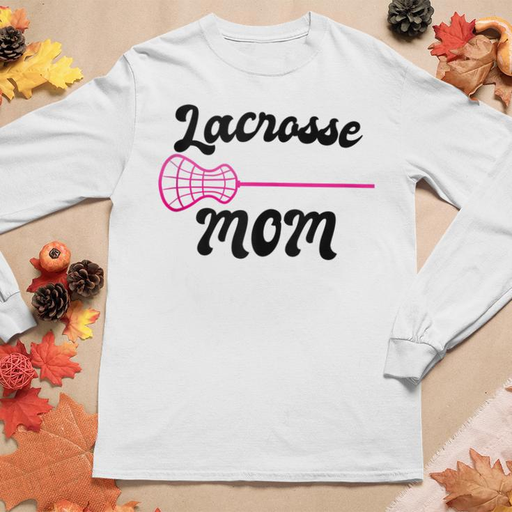 Lacrosse Stick Intercrosse Team Sport Mother Mom Women Long Sleeve T-shirt Unique Gifts