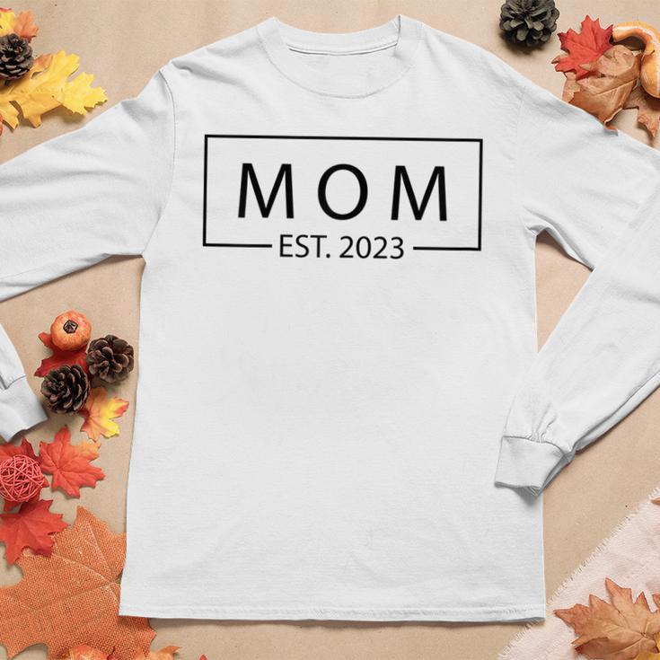 Mom Est 2023 Promoted To Mother 2023 First Women Long Sleeve T-shirt Unique Gifts