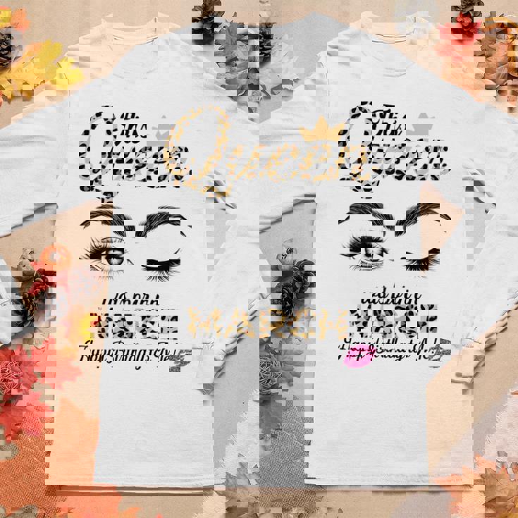 Womens This Queen Was Born In March White Queen Birthday Women Long Sleeve T-shirt Unique Gifts