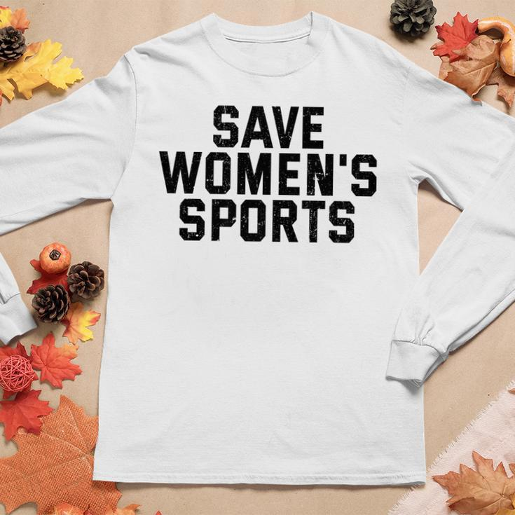 Save Womens Sports Support Womens Athletics Vintage Retro Women Long Sleeve T-shirt Unique Gifts