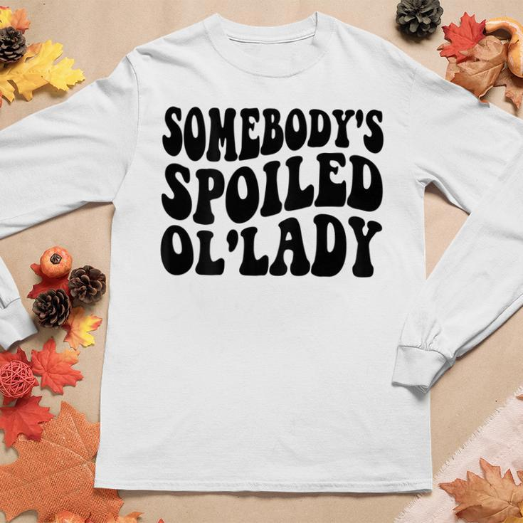 Somebodys Spoiled Ollady Wife Women Women Long Sleeve T-shirt Unique Gifts