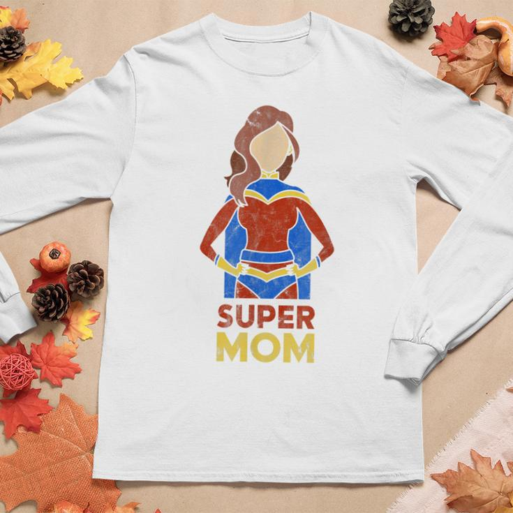 Super Mom Women Mothers Day Gift From Son Mommy Mama Women Graphic Long Sleeve T-shirt Personalized Gifts