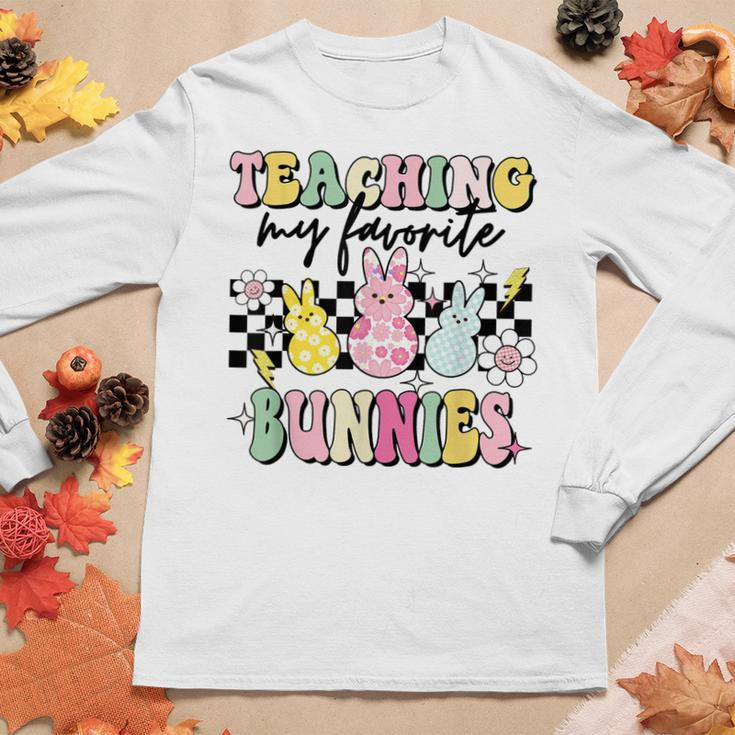 Teaching My Favorite Bunnies Cute Teacher Easter Day Women Long Sleeve T-shirt Unique Gifts