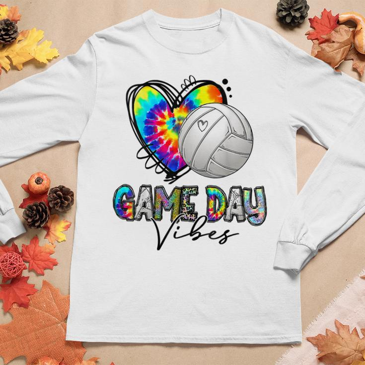 Tie Dye Volleyball Game Day Vibes Volleyball Mom Game Day Women Long Sleeve T-shirt Unique Gifts