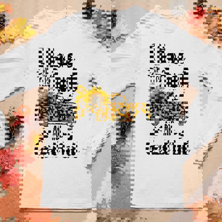 Tu I Have Two Titles Aunt And Great Aunt Sunflower Truck Women Long Sleeve T-shirt Unique Gifts