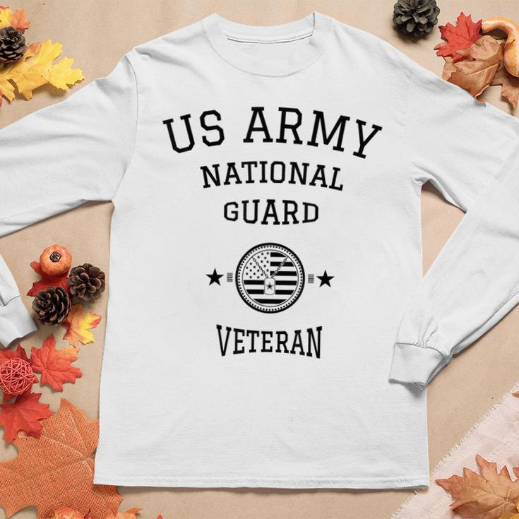Us Army National Guard American Flag Retired Army Veteran Women Long Sleeve T-shirt Unique Gifts