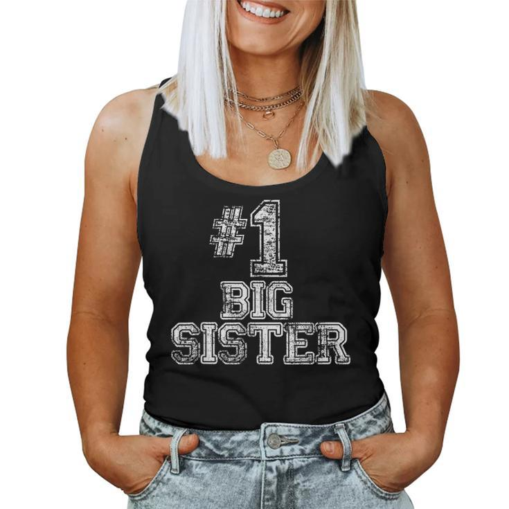 1 Big Sister T Number One Sports Jersey Women Tank Top