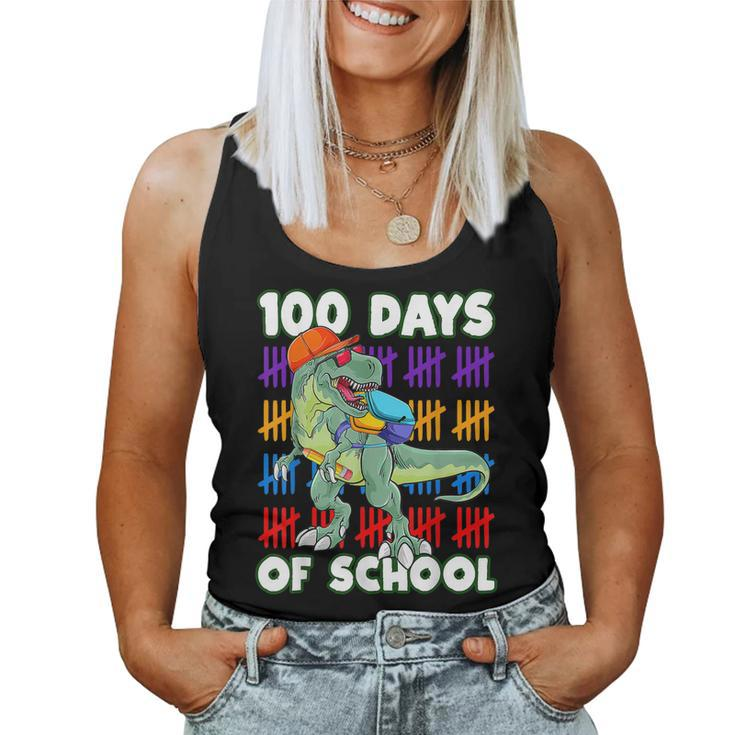 100 Days Of School Teacher Student Dinosaur Kid Toddler Boys  Women Tank Top Basic Casual Daily Weekend Graphic