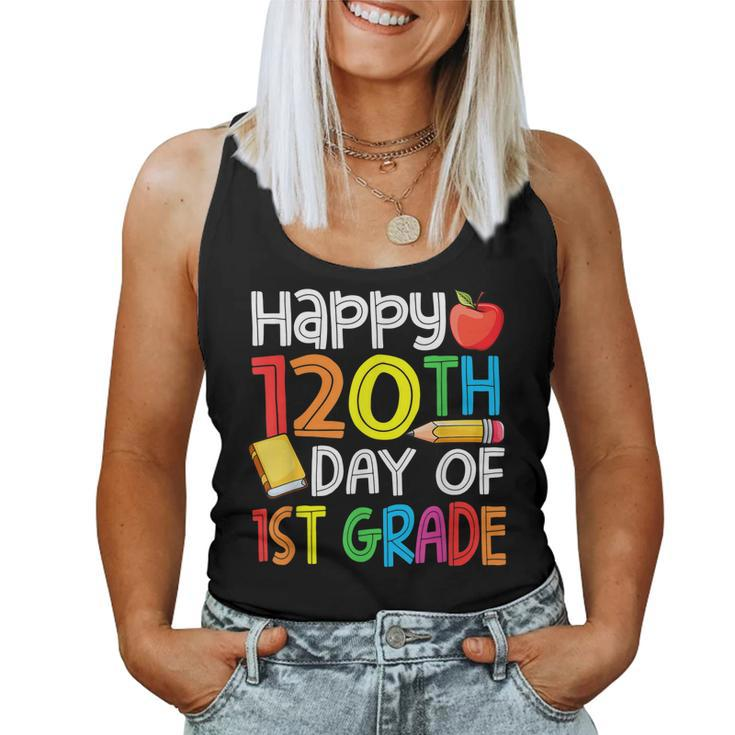 120Th Day Of School Teachers Child Happy 120 Days 1St Grade  Women Tank Top Basic Casual Daily Weekend Graphic