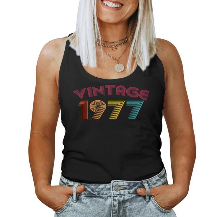 1977 Vintage Birthday 42 Years Old Men Women Idea Shirt Women Tank Top