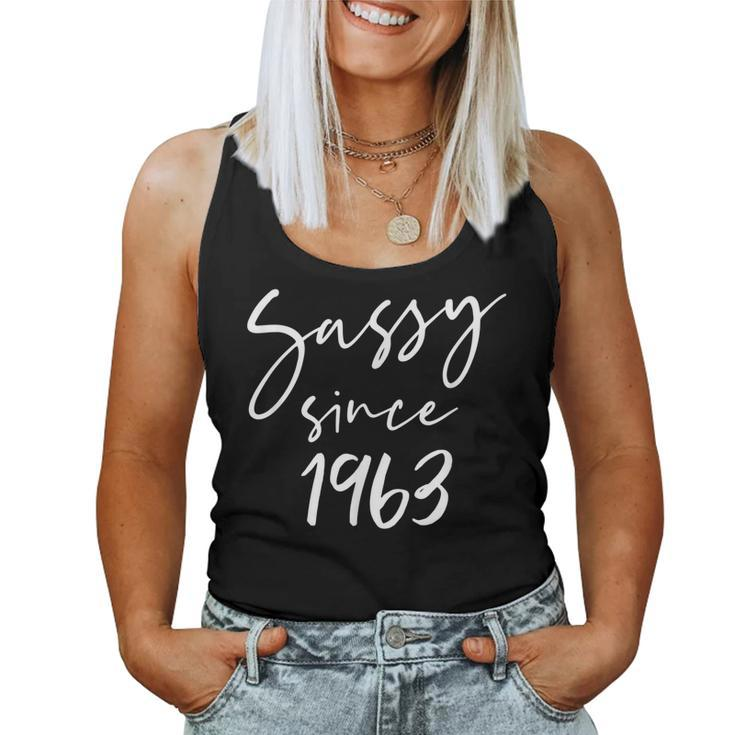 37 Vintage Sassy Since 1963 Classic Awesome Gift Mama Love  Women Tank Top Basic Casual Daily Weekend Graphic