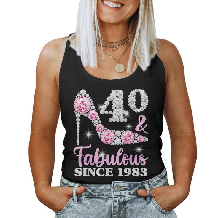 40Th Birthday For Women 40 And Fabulous Since 1983 Women Tank Top