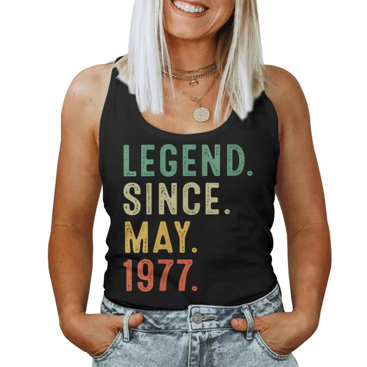 Womens 46 Years Old Legend Since May 1977 46Th Birthday Women Tank Top