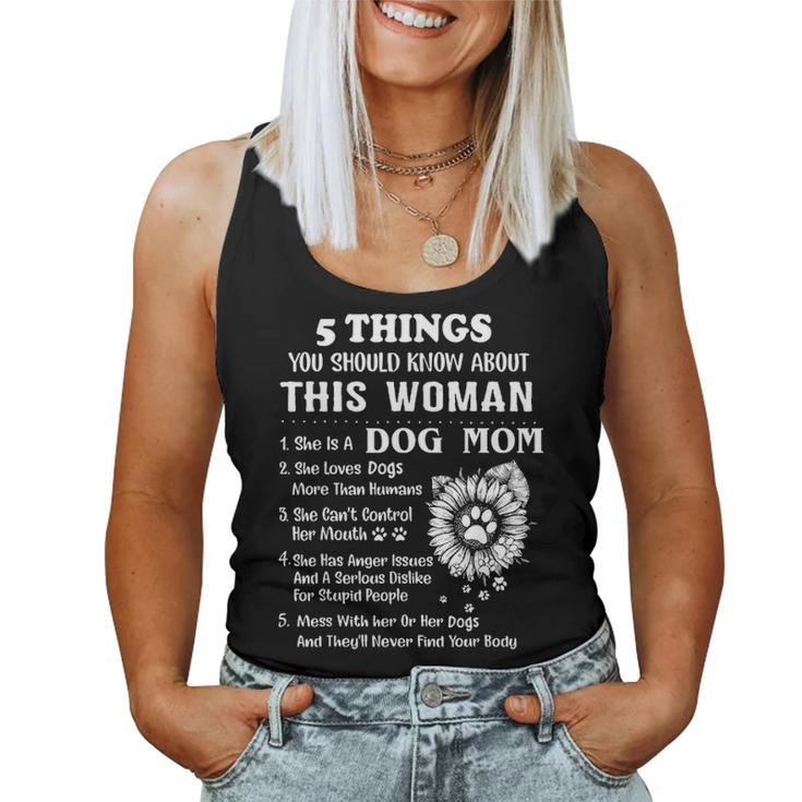 5 Things You Should Know About This Woman Dog Mom Sunflower Women Tank Top Basic Casual Daily Weekend Graphic