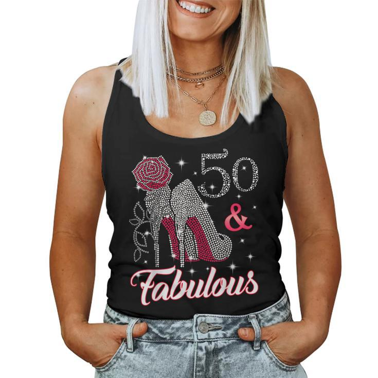 50 & Fabulous T-Shirt 50Th Birthday T Shirt For Women Women Tank Top