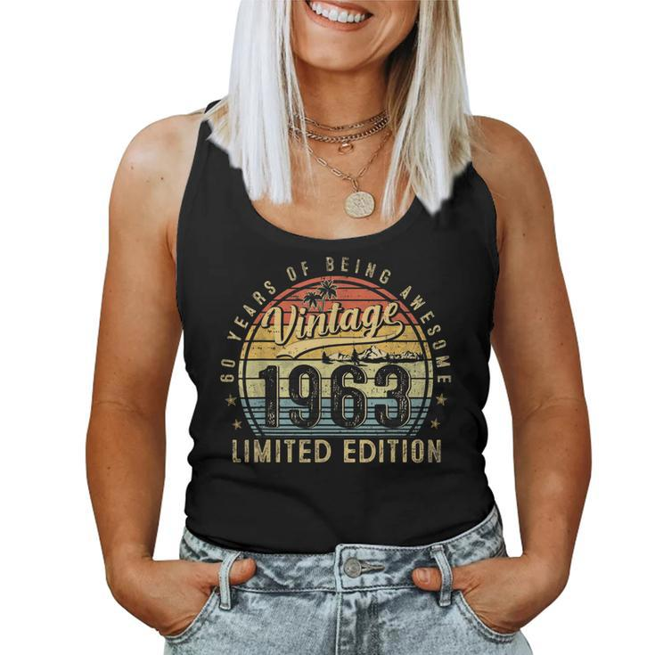 60 Year Old Vintage 1963 Limited Edition 60Th Birthday Women Tank Top