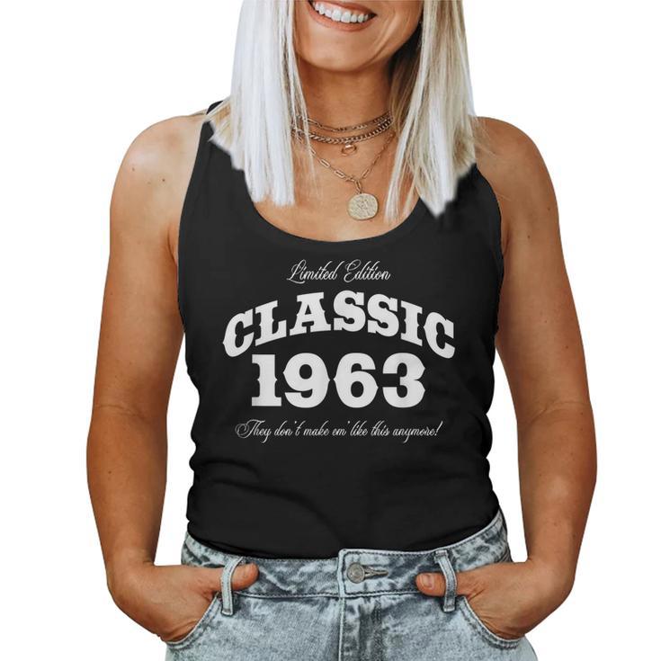 60 Year Old Vintage Classic Car 1963 60th Birthday Women Tank Top Mazezy 8907