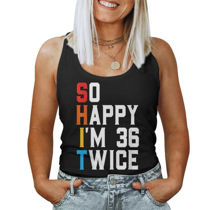 72 Years Old Bday Sarcastic Vintage 72Nd Birthday Women Tank Top