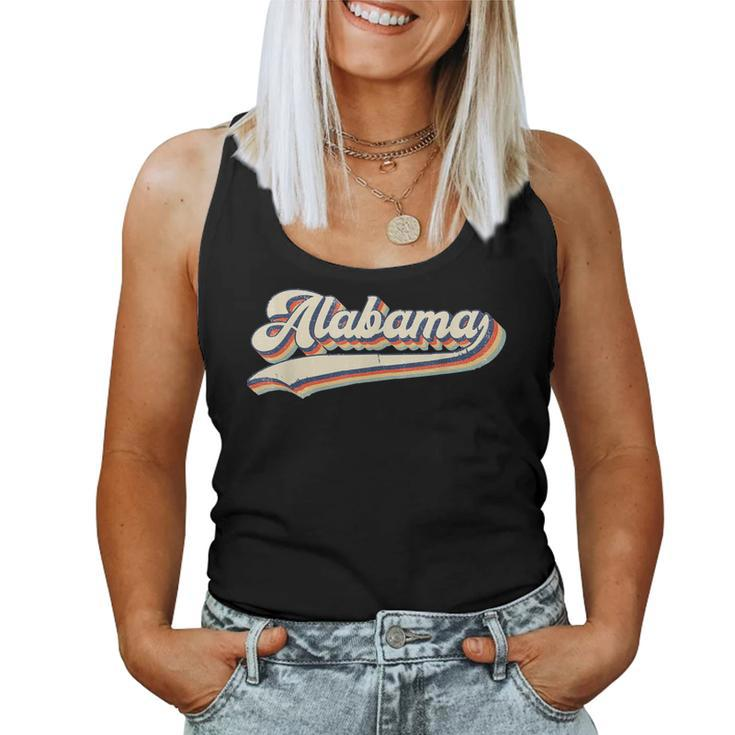 Alabama State Sports Name Vintage Retro Men Women Boy Women Tank Top
