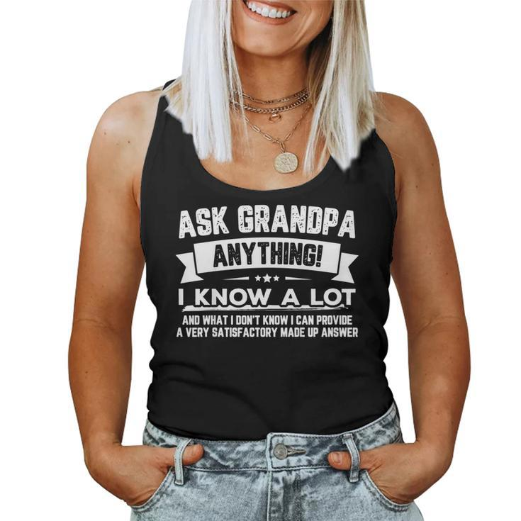 Ask Grandpa Anything Fathers Day 60Th Women Tank Top