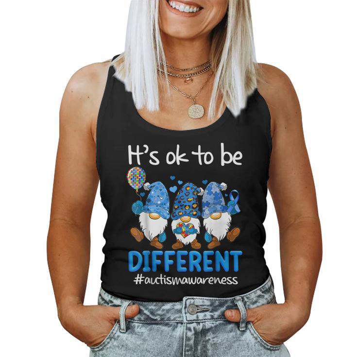 Autism Awareness Women Kid Gnomes Its Ok To Be Different Women Tank Top