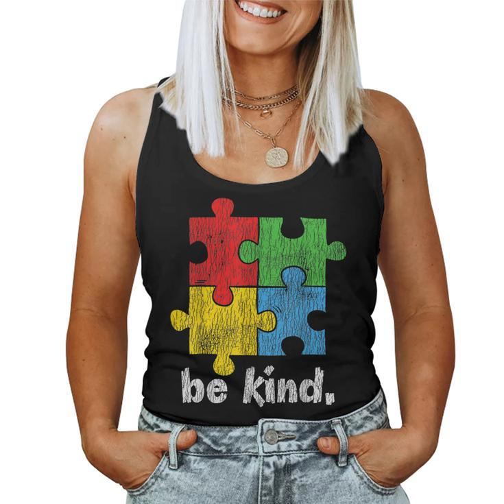 Autism Awareness Be Kind Autistic Kids Awareness Kindness Women Tank Top