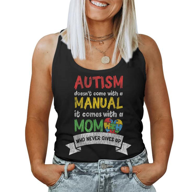 Autism Awareness Mom Mother Autistic Kids Awareness Mom Gift  Women Tank Top Basic Casual Daily Weekend Graphic