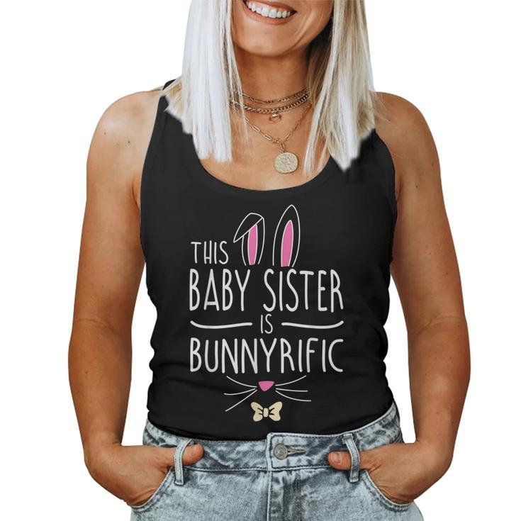 This Baby Sister Is Bunnyrific Easter Bunny Ears Women Tank Top