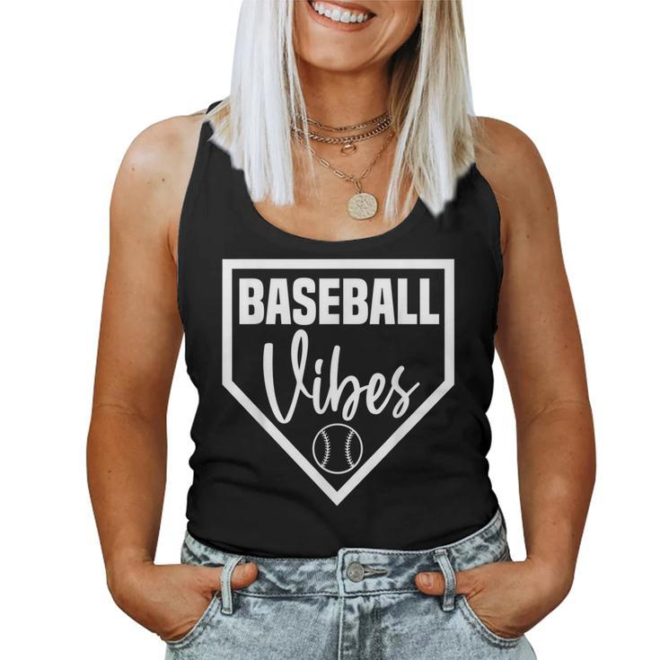 Baseball Inspired Vibes Dirt Sports Mom Distressed Pitch  Women Tank Top Basic Casual Daily Weekend Graphic