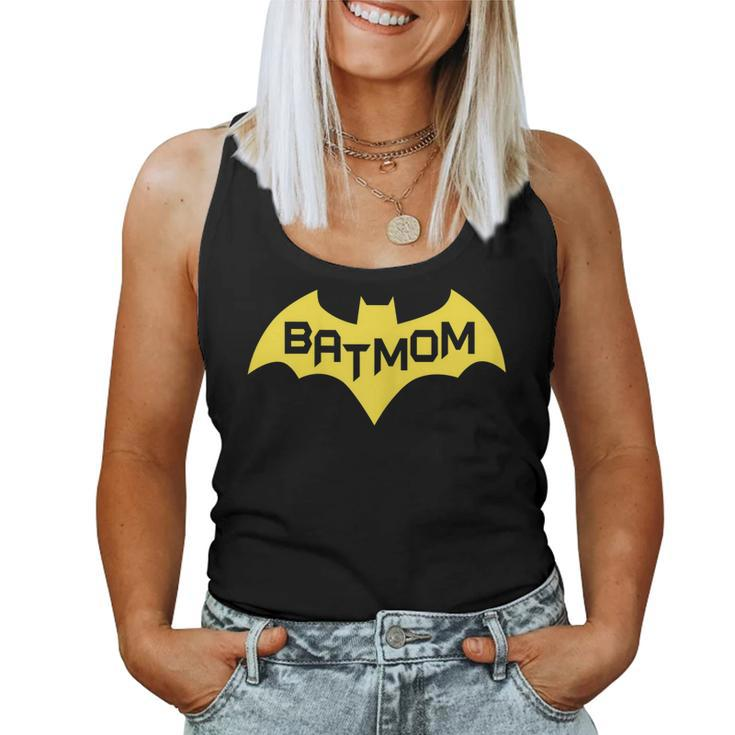 Batmom Mommy Super Hero Bat Mom Cool Woman The Girl Wonder Women Tank Top