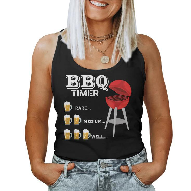 Bbq Timer Beer Drinking Grilling Women Tank Top