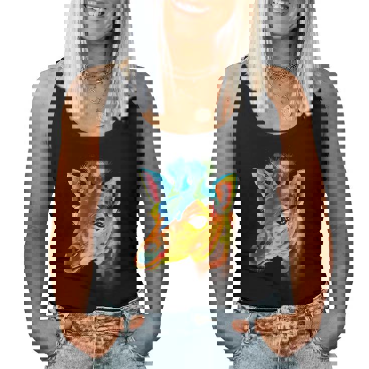 Beautiful Giraffe Looking In Your Eyes Women Tank Top Basic Casual Daily Weekend Graphic Beautiful Giraffe Looking In Your Eyes Women Tank Top Basic Casual Daily Weekend Graphic