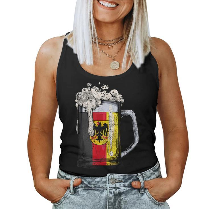Beer German Flag Oktoberfest Men Women Drinking Women Tank Top