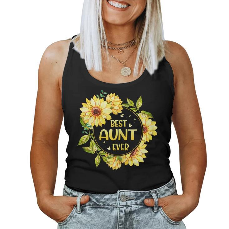 Best Aunt Ever Aunt Sunflower Mom Women Tank Top