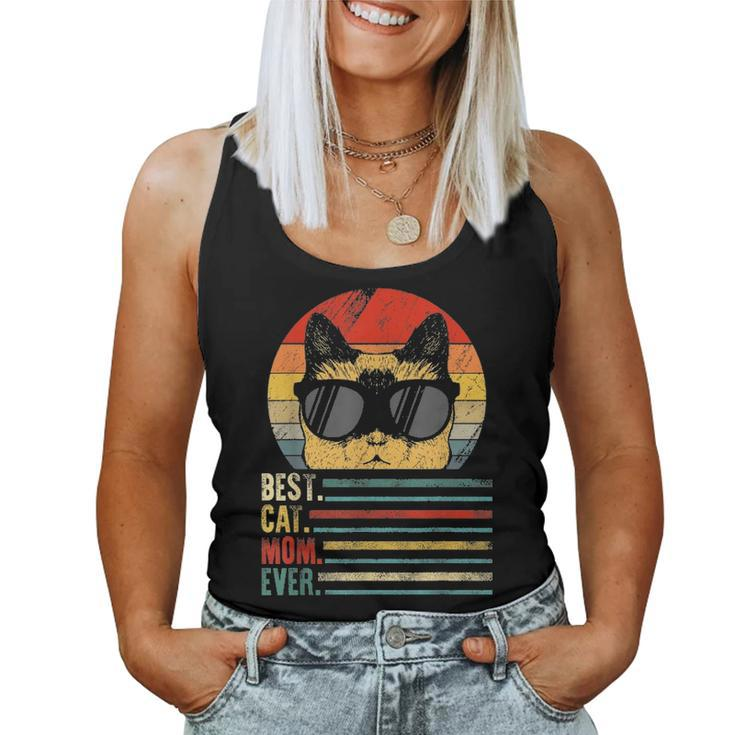 Best Cat Mom Ever Fist Bump Mothers Day Gift Women Vintage Women Tank Top Basic Casual Daily Weekend Graphic