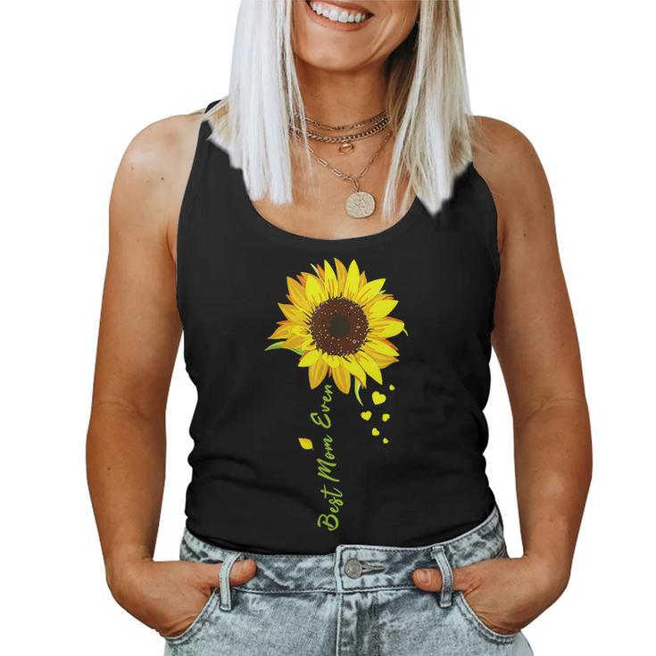 Best Mom Ever Sunflower Hearts Love Women Women Tank Top