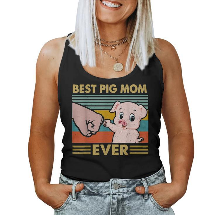 Best Pig Mom Ever Pig Friends Gift Mothers Day Women Tank Top Basic Casual Daily Weekend Graphic